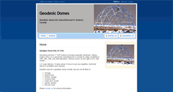 Desktop Screenshot of geodesicdomes.ca